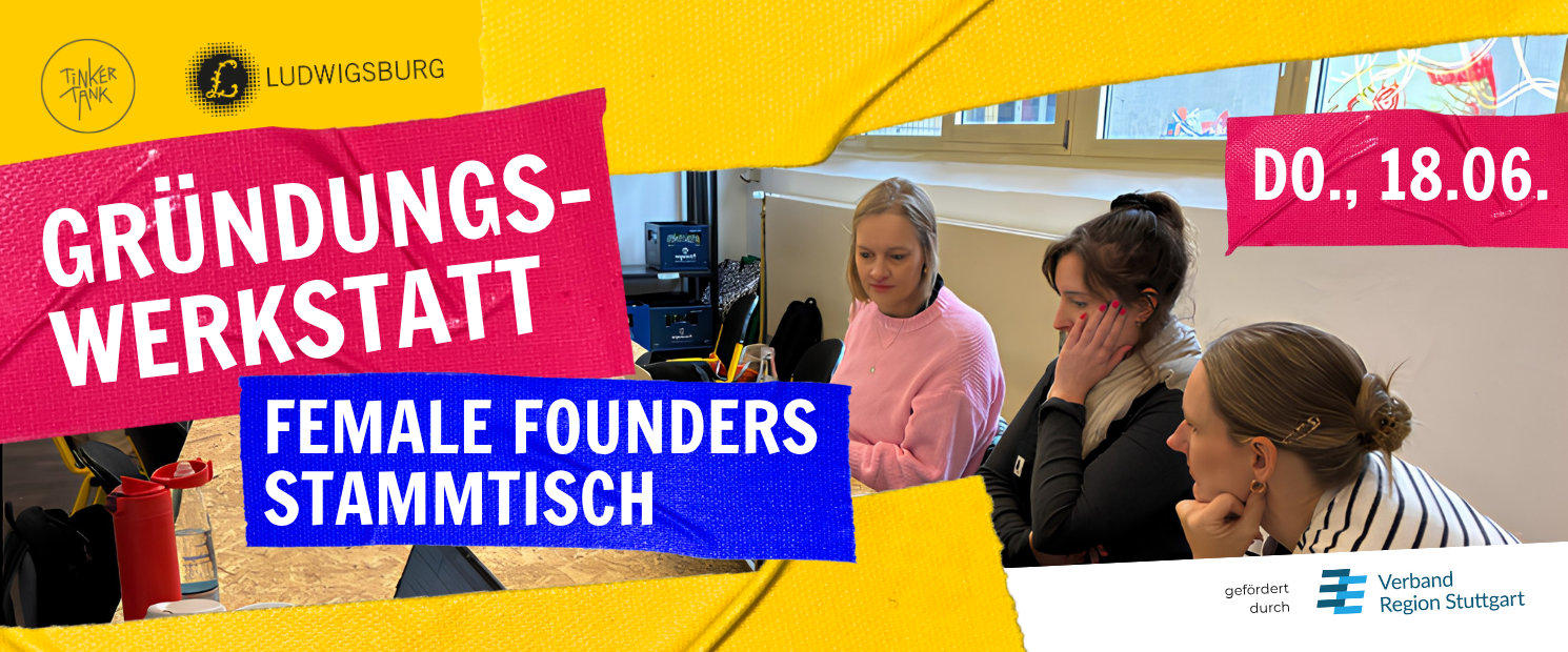 Werkstatt Female Founders Stammtisch drei Frauen sitzen an einem Tisch